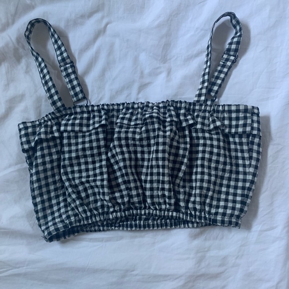 checkered crop top - Picture 1 of 2